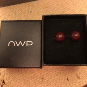 A Round Red Bead make a simple pair of Earrings